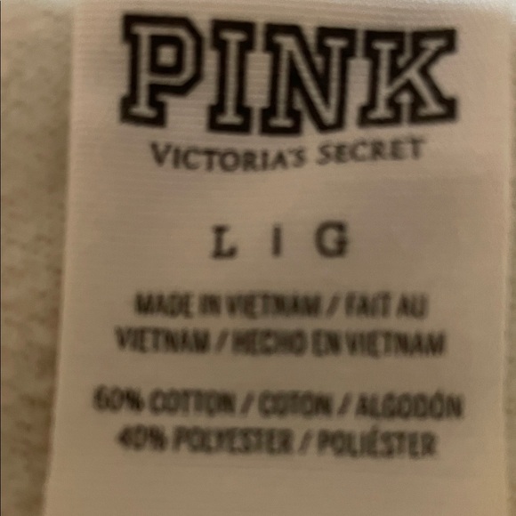 PINK Victoria's Secret Cream Hoodie with Gold Sequins. Worn 3 Times. - Picture 4 of 11